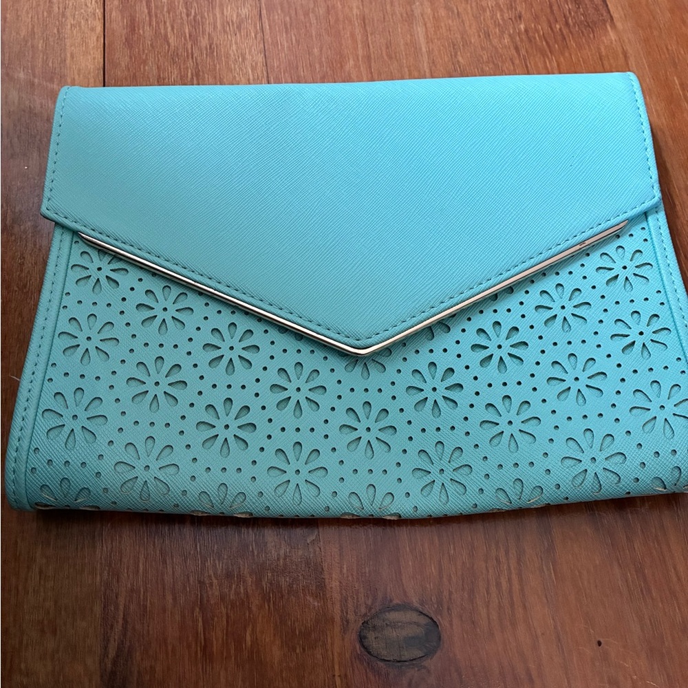 Urban Expressions Mint Green Floral Cutout Crossbody Bag